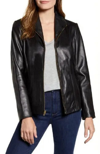 Ladies Full Sleeves Leather Jackets