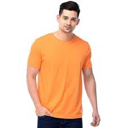 Soft Comfortable Short Sleeves Round Neck Plain Cotton T Shirts For Men