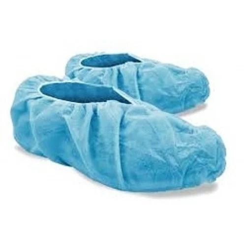 Blue Waterproof And Disposable Comfortable Non Woven Shoe Cover