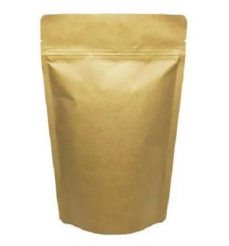 Brown 10 Inch Biodegradable Plain Kraft Paper Pouch For Storage