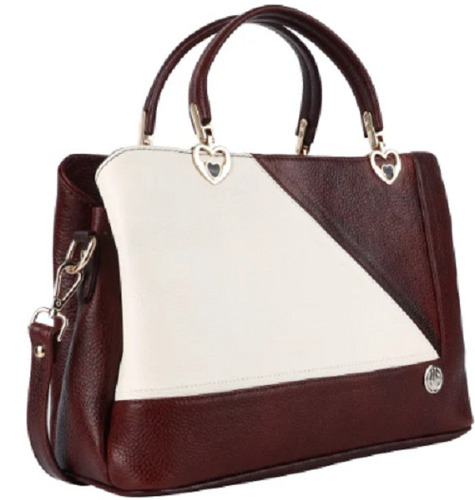 Vintage WOmens Brown Leather Box Handbag Shoulder Bag Small Brown Squa