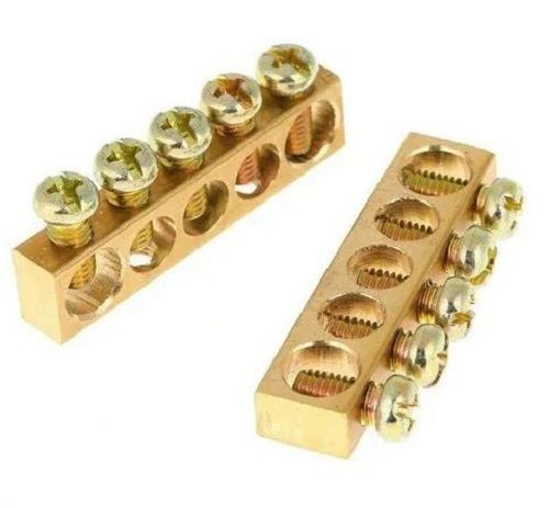 3 Inch And 5 Hole Rust Proof Brass Neutral Link Bars For Electrical Uses