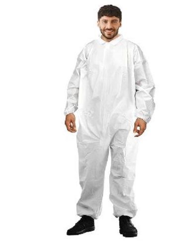 White 32 Cm And 500 Gm Full Body Safety Hazmat Suit For Unisex