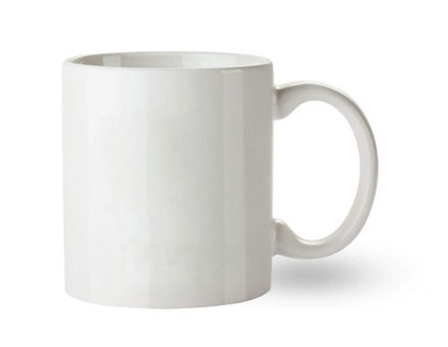 White 350 Ml Glossy Plain Ceramic Coffee Mug