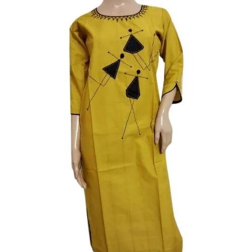 3By 4Th Sleeves Casual Wear Cotton Printed Kurtis For Ladies Use Bust Size: 32 Inch (In)