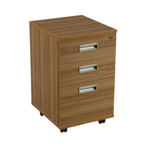 400x450x680 Mm Matte Finish Solid Wood Drawer Pedestal 