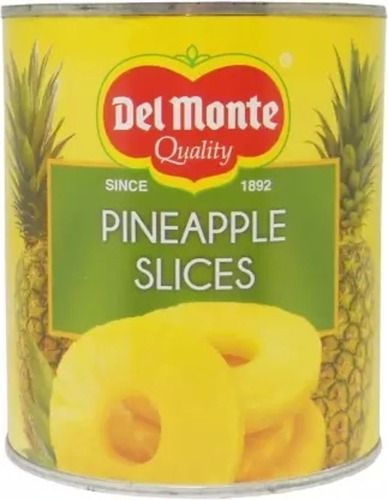 500 Grams Common Cultivated Round Sweet And Sure Pineapple Slices 