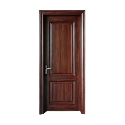 Brown 7X3.25 Feet Rectangular Plain Polish Finished Solid Plywood Door 