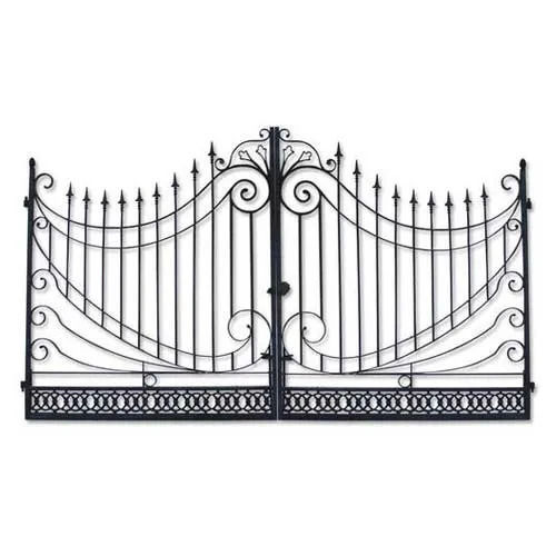 Brown 8X9 Foot Corrosion Resistance Modern Powder Coated Iron Gates