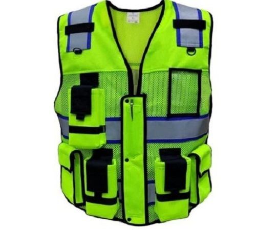 Breathable And Sleeveless Polyester Reflective Safety Vest For Safety Uses