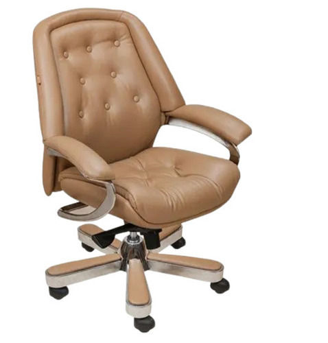 Comfortable Polished Finish Steel And Leather Office Chair at Best