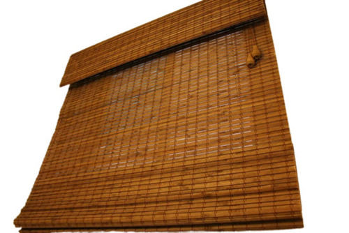 Brown Eco Friendly Moisture Resistant Vertical Plain Bamboo Chick Blind 