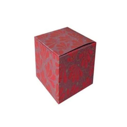 Red Light Weight And Eco-Friendly Craft Paper Square Decorative Box