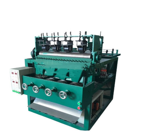 Green Paint Coated Mild Steel Body Semi Automatic Electricity Scrubber Making Machine