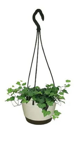 White Polished Round Plastic Hanging Pot