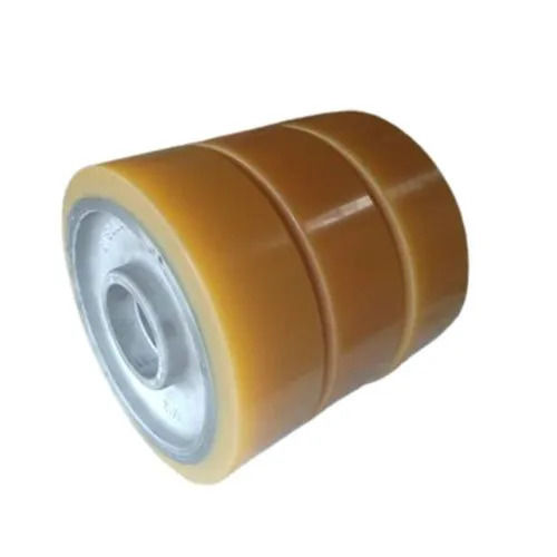 Yellow Round Resilience Strong Water Resistant Die Pu Roller For Industrial Use