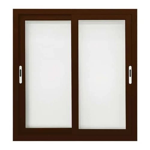 Brown Rust Proof Plain Paint Coated Aluminium Sliding Window