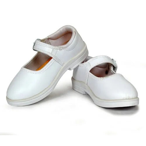 Waterproof Breathable Economical Strong PU PVC Leather Girl School Shoes