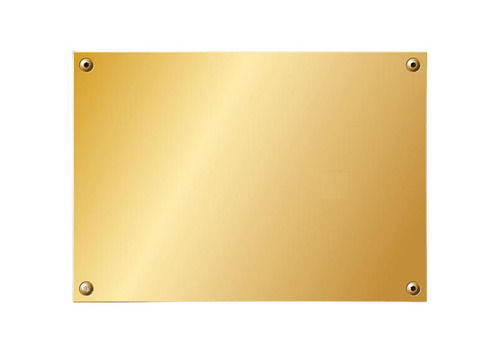 14x10 Inches Rectangular Corrosion Resistance Easy To Clean Polished Brass Plate