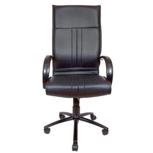 Comfortable Polished Finish Antique Steel And Leather Office Chair No Assembly Required