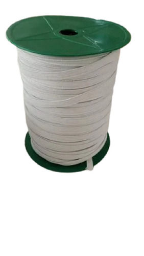 White Moisture Resistant Stretchable Plain Round Polyester Mask Elastic Bands