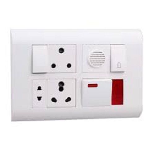 Wall Mounted Rectangular Shock Proof Electrical Multi Socket Modular Switch Boards