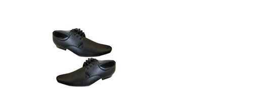 Black Premium Quality Plain Leather Lace Closure Formal Shoes For Men