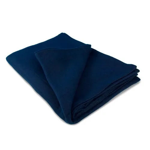 Soft Navy Blue Woolen Blanket For Winter Season