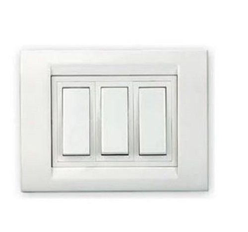 White 10 Inch 10 Ampere Shock Proof Electrical Modular Switch