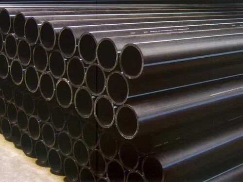 Black 12 Mm Thick Matte Finished Round High Density Polyethylene Sewage Pipe