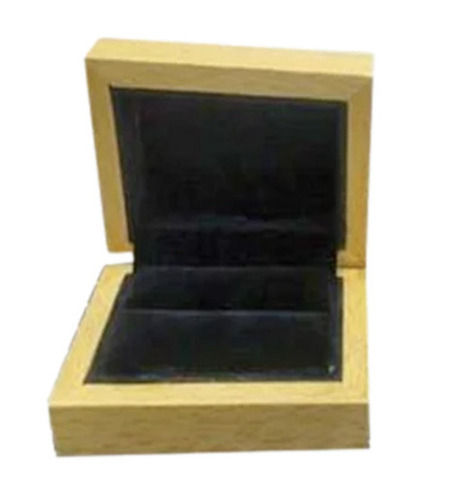 8x8 Centimeter Square Eco Friendly Paint Coated Wooden Foldable Ring Box