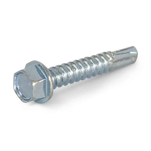 Silver Dry Wall Hexagon Head Polished Finish Mild Steel Self Drilling Screw