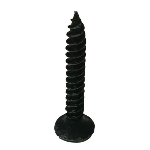 Black Long Lasting Round Smooth Polished Finish Mild Steel Drywall Screw