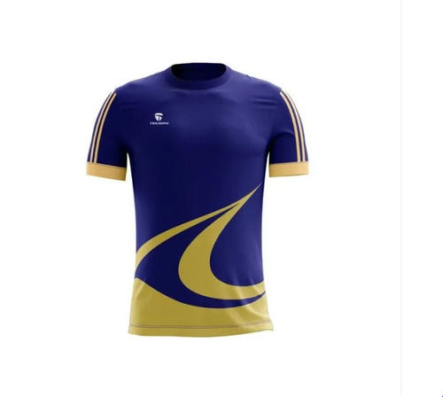 Printed Round Neck Short Sleeves Polyester Poplin Washable Cricket Jersey Age Group: 15-30