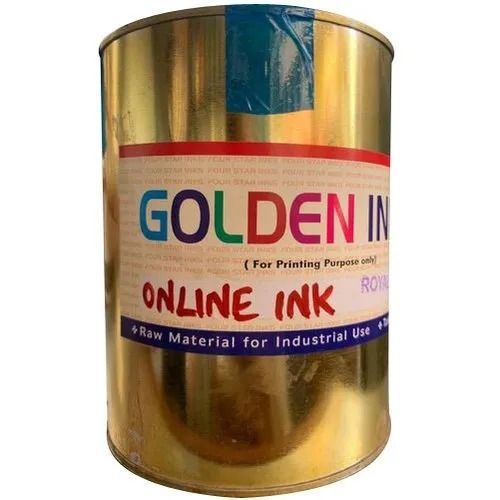 Golden 1 Kilogram 2.11 Megapascals Plastic Printing Ink For Inustrial Use