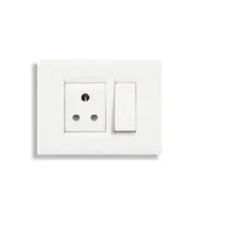 White 10X10 Cm Square 240 Volt Plastic Modular Switches