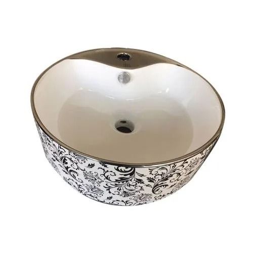 Round 455X235X235 Mm Wall Mounted Ceramic Designer Wash Basin