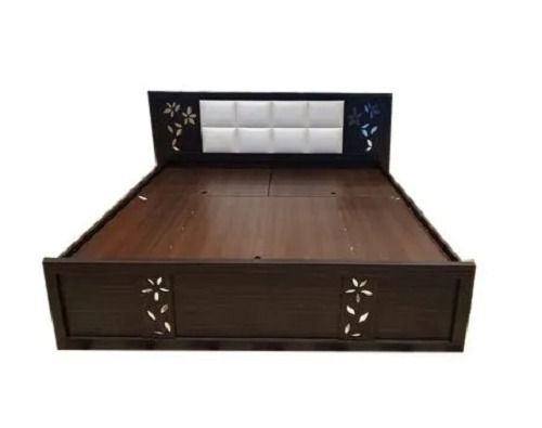 Machine Made 4X5 Feet Melamine Finish Solid Wooden Double Bed