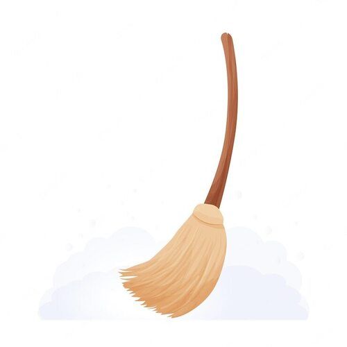 Brown Flexible Floor Broom For For Floor Cleaning