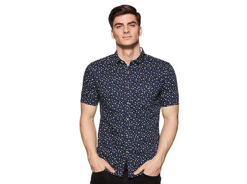 Button Closure Short Sleeves Cotton Printed Shirt For Mens Age Group: Adult