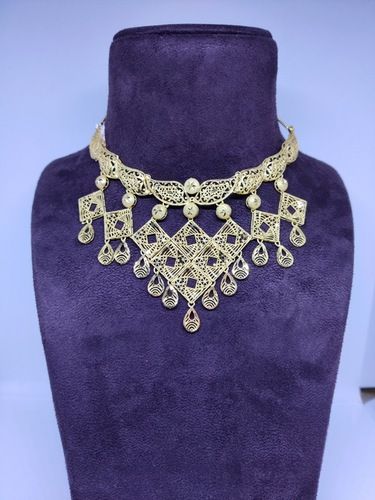 Designer Party Wear Gold Plated Necklace For Women