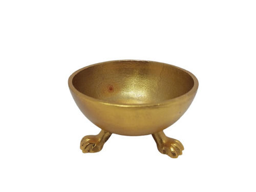 Golden Foot Gold Plated A Grade Polished High Temper Round Aluminium Round Bowl