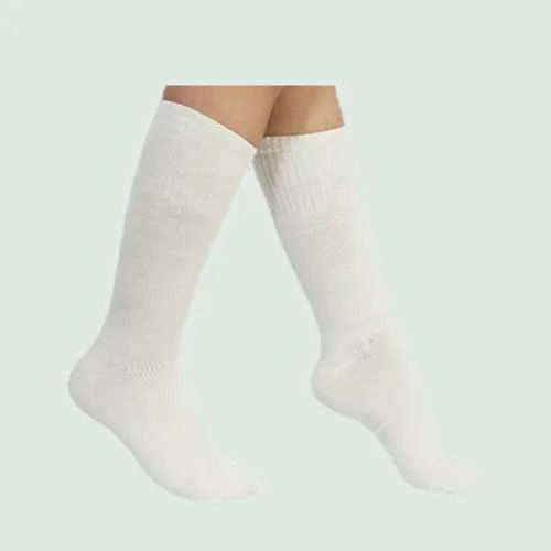 Full Length Plain Woollen Socks For Daily Wear