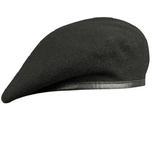 Round Plain Woolen Beret Cap For Military Use  Age Group: Above 18 Years