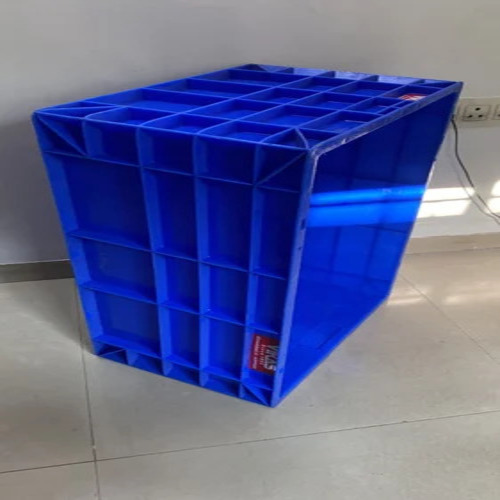 Blue Solid Box Mango Plastic Crate