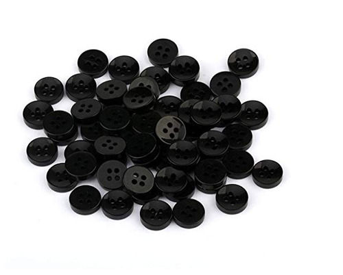 11.5 Mm And 4 Holes Plain Round Plastic Shirt Button