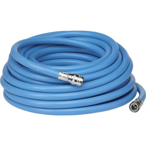 Blue 12 Meter Round Flexible Stainless Steel And Rubber Hot Water Hose