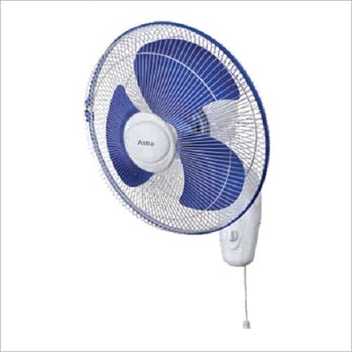 White And Blue 1400 Rpm Speed Mode Round Metal Three Blades Wall Fan