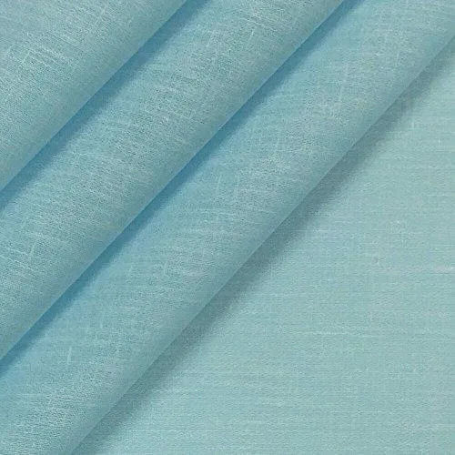 Sky Blue 189 G/M2 Skin Friendly Plain Dyed 100%Linen Fabric For Garment Uses 