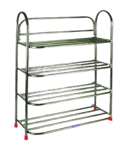 2.5x1x5 Foot Four Shelves Stainless Steel Shoe Rack